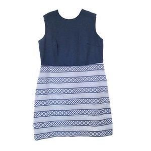 plus size vintage blue stripe dress 14
